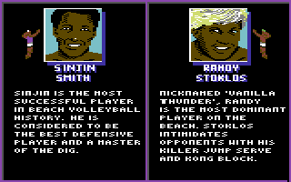 Kings of the Beach screenshot 4 for Commodore 64